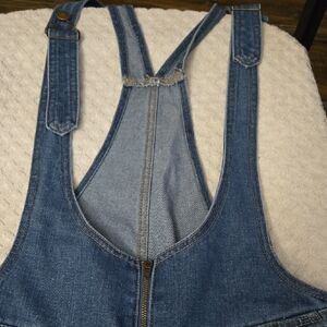 Denim Pinafore Dress - Classic Blue